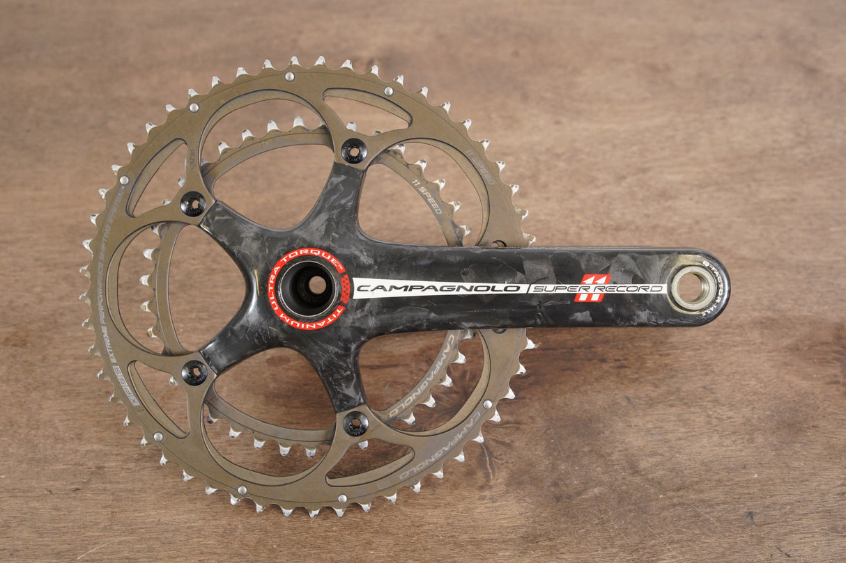 175mm 53/39T Campagnolo Super Record 11 Speed Carbon Titanium Crankset