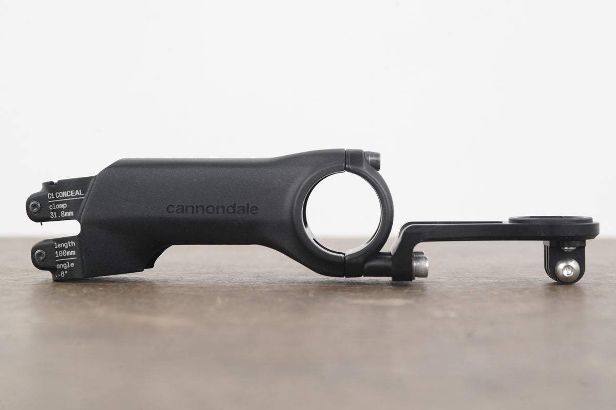 Cannondale C1 Conceal 100mm -6 Degree Alloy Road Stem + Mount 236g 1 1/8" 31.8mm