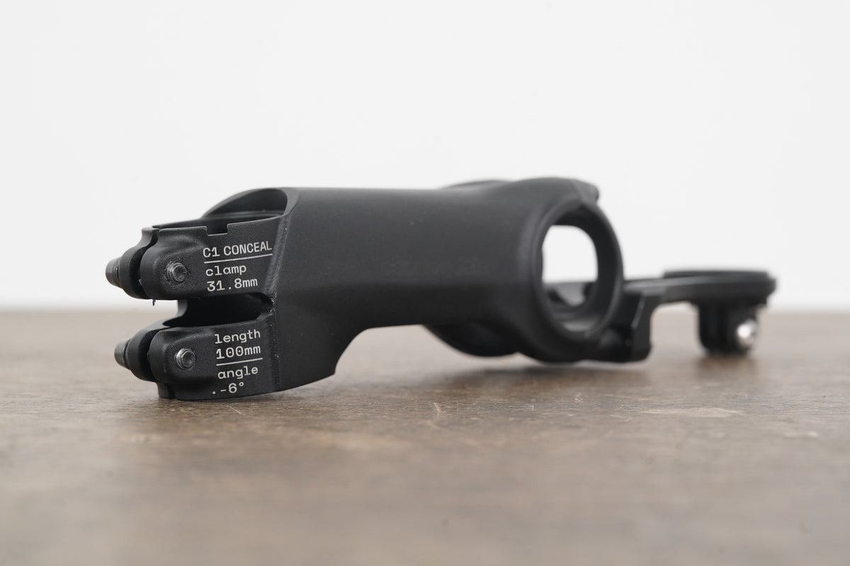 Cannondale C1 Conceal 100mm -6 Degree Alloy Road Stem + Mount 236g 1 1/8" 31.8mm