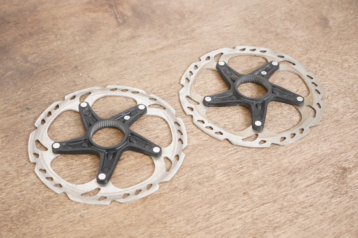 (2) 160mm Shimano XT SM-RT81 Center Lock Disc Brake Rotors