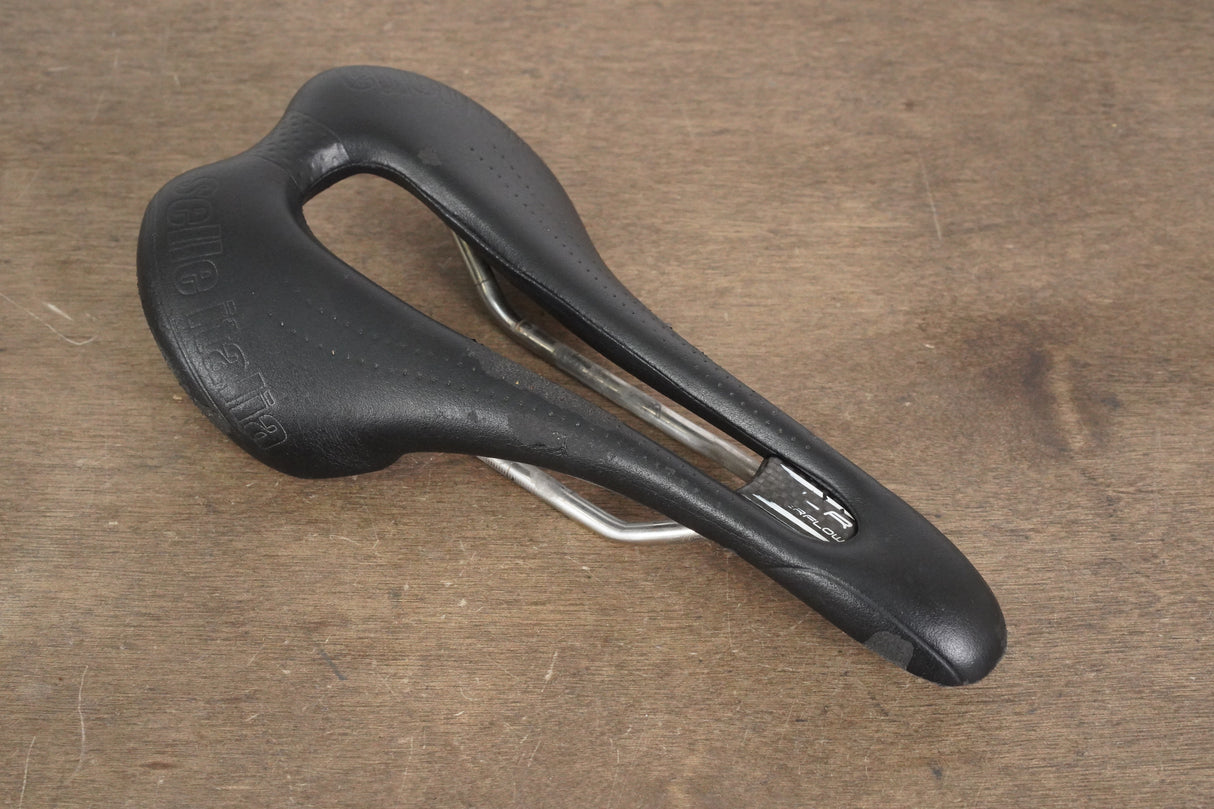 143mm Selle Italia SLR Superflow Titanium 316 Rail Road Saddle 185g
