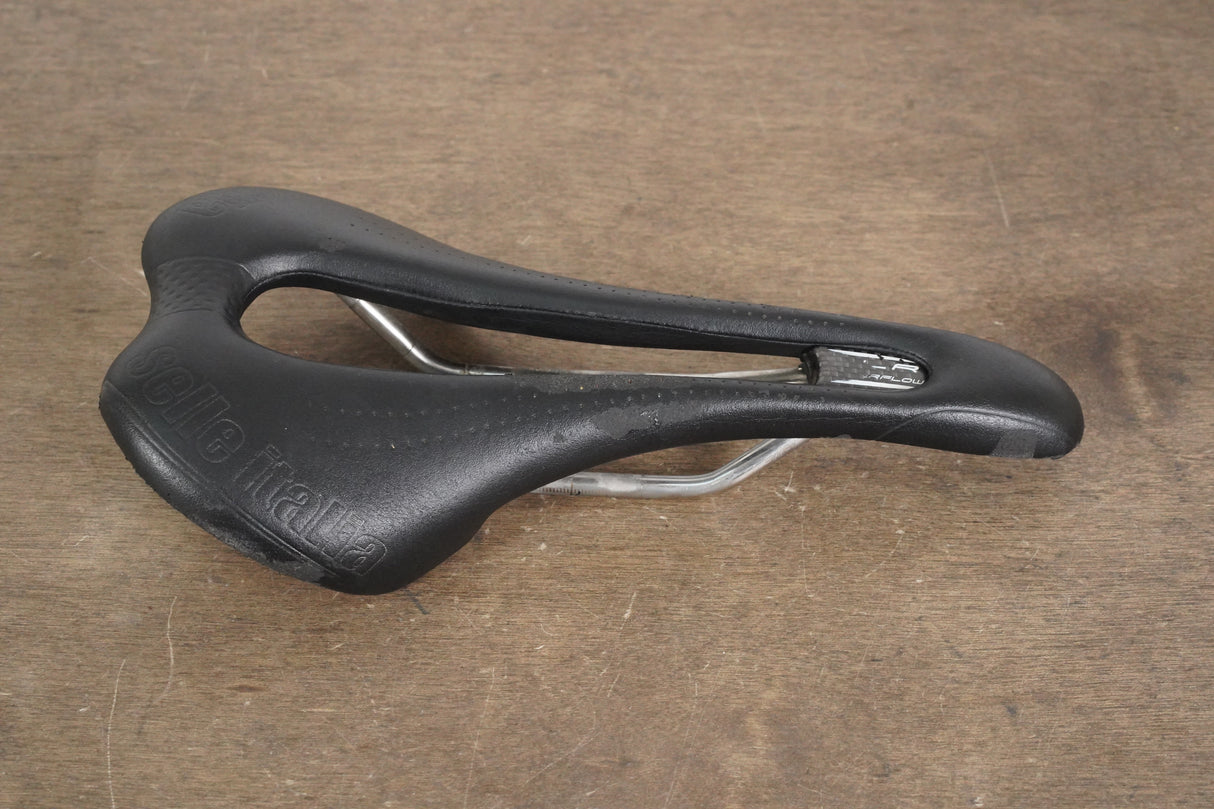 143mm Selle Italia SLR Superflow Titanium 316 Rail Road Saddle 185g