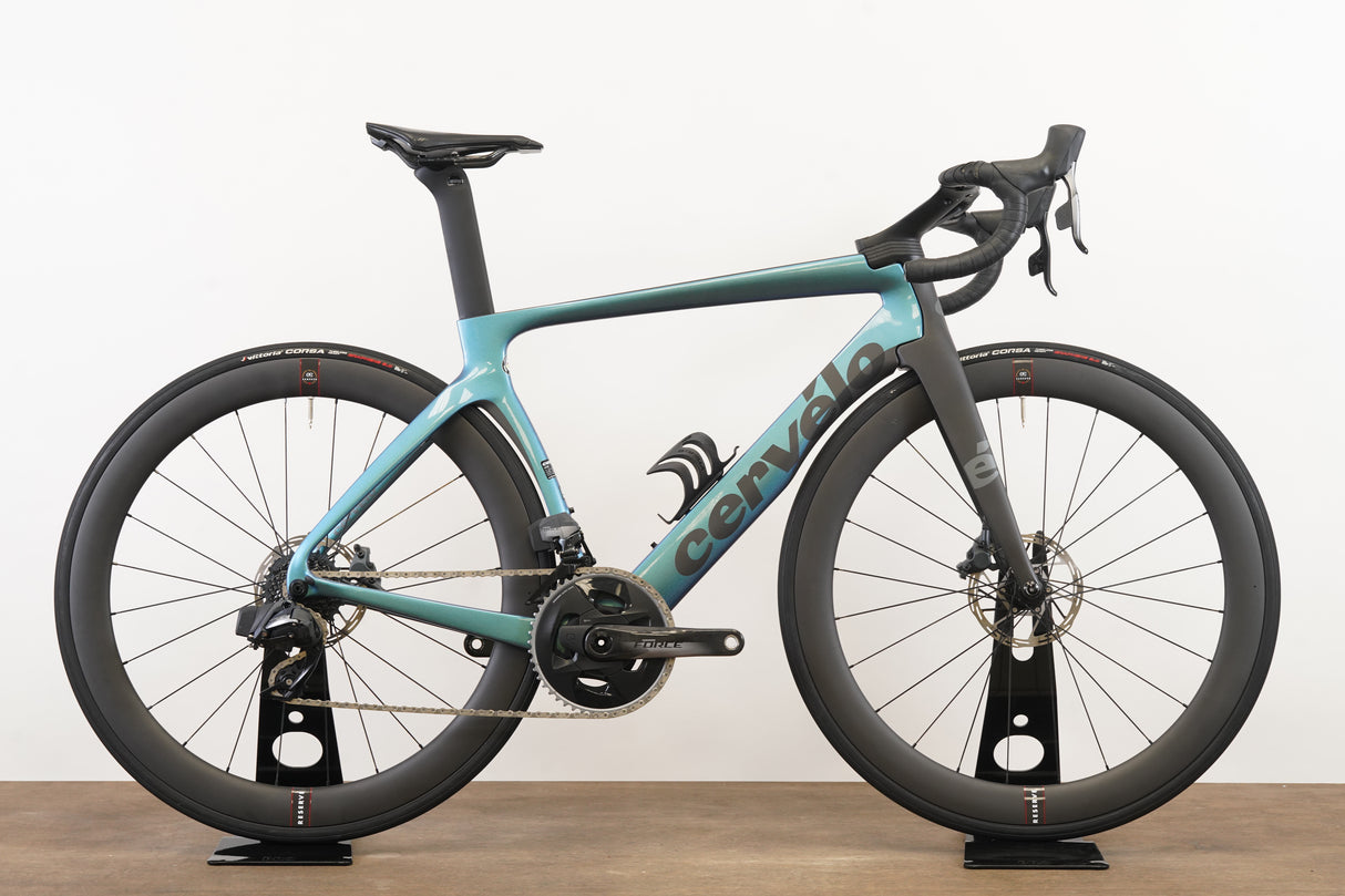 2021 51cm Cervelo S5 SRAM Force AXS Quarq Reserve 50|50 Carbon Disc Road Bike