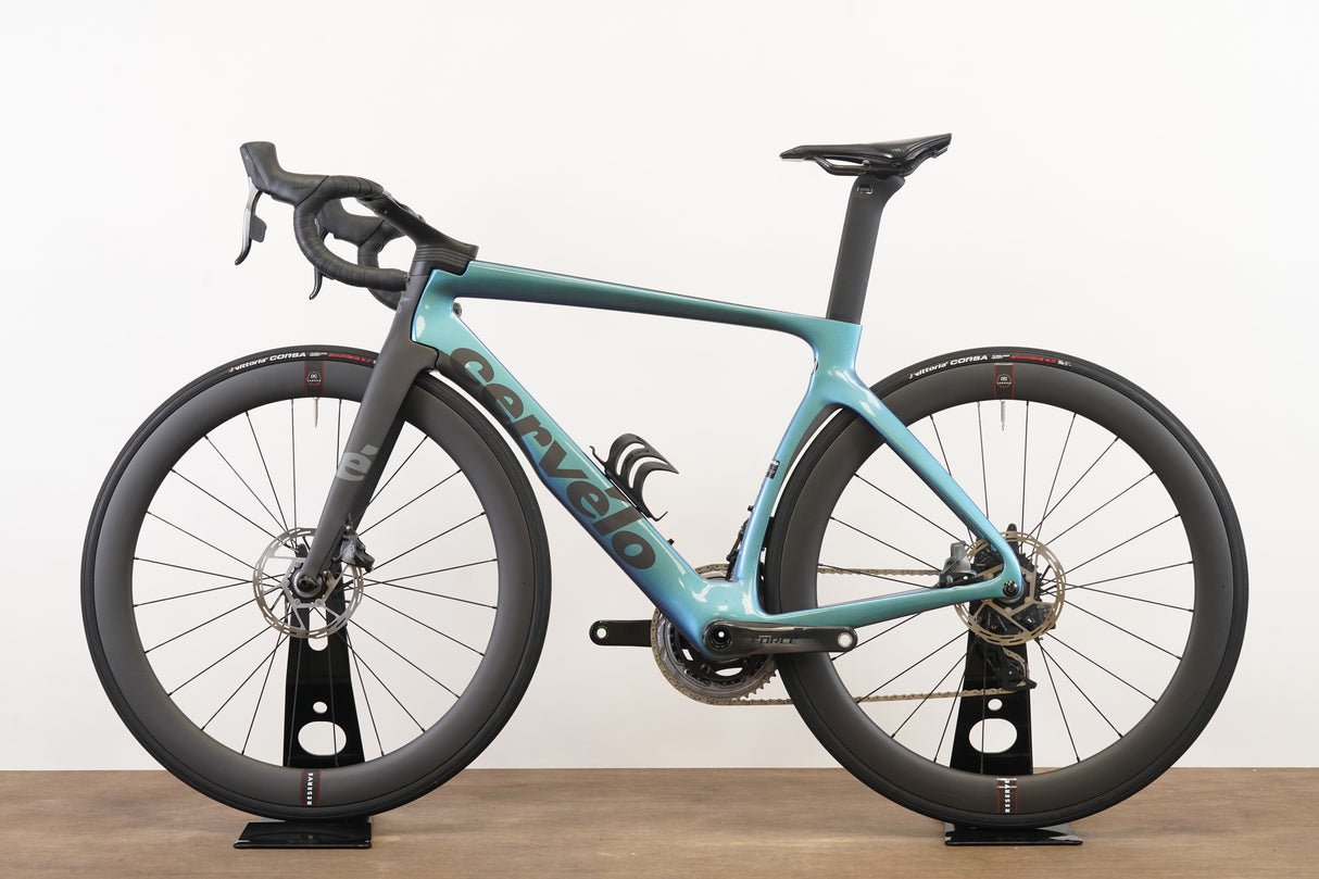 2021 51cm Cervelo S5 SRAM Force AXS Quarq Reserve 50|50 Carbon Disc Road Bike