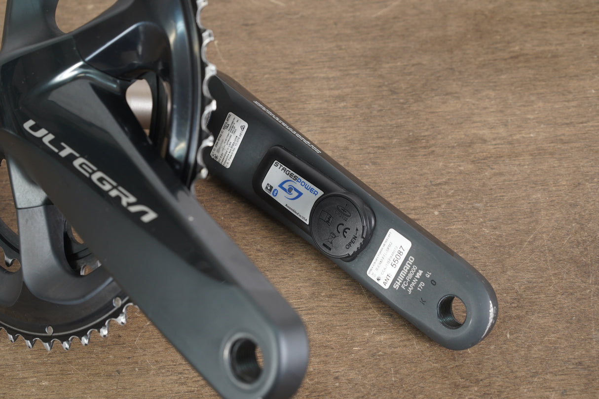 170mm 53/39T Shimano Ultegra FC-R8000 Stages Power Meter Crankset 8000