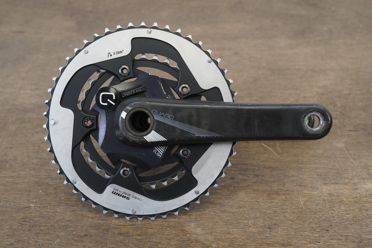 172.5mm 50/34T GXP Quarq Elsa Carbon Power Meter Road Crankset 740g