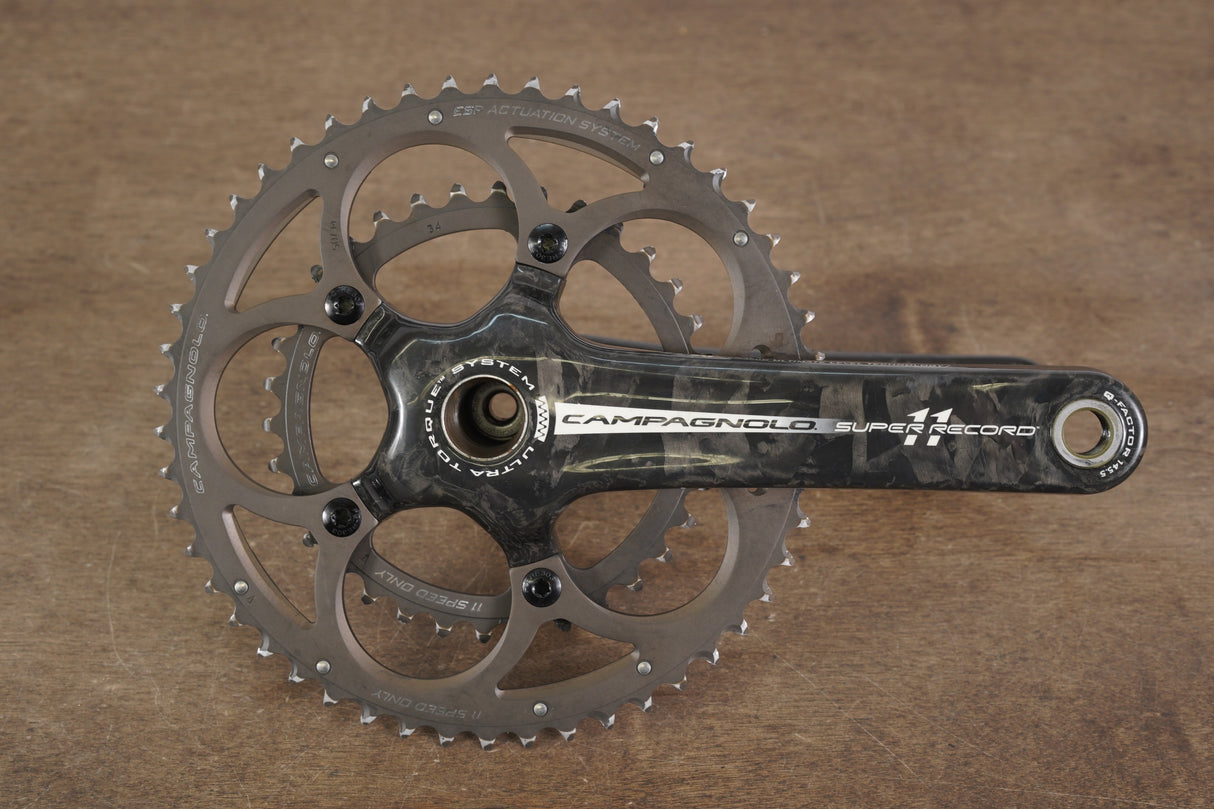 175mm 50/34T Campagnolo Super Record 11 Speed Carbon Crankset