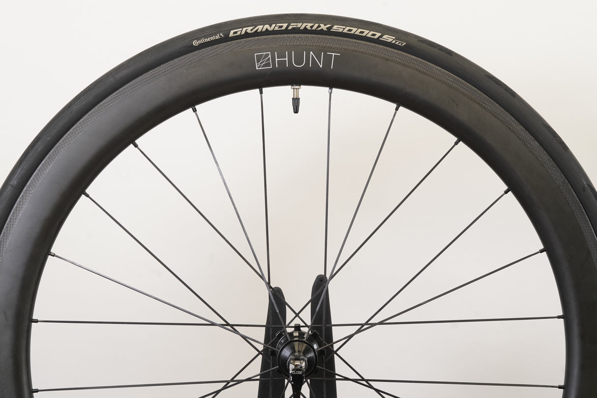 Hunt 50 Carbon Aero Wide Tubeless Clincher Rim Brake Wheelset SRAM XDR Speed