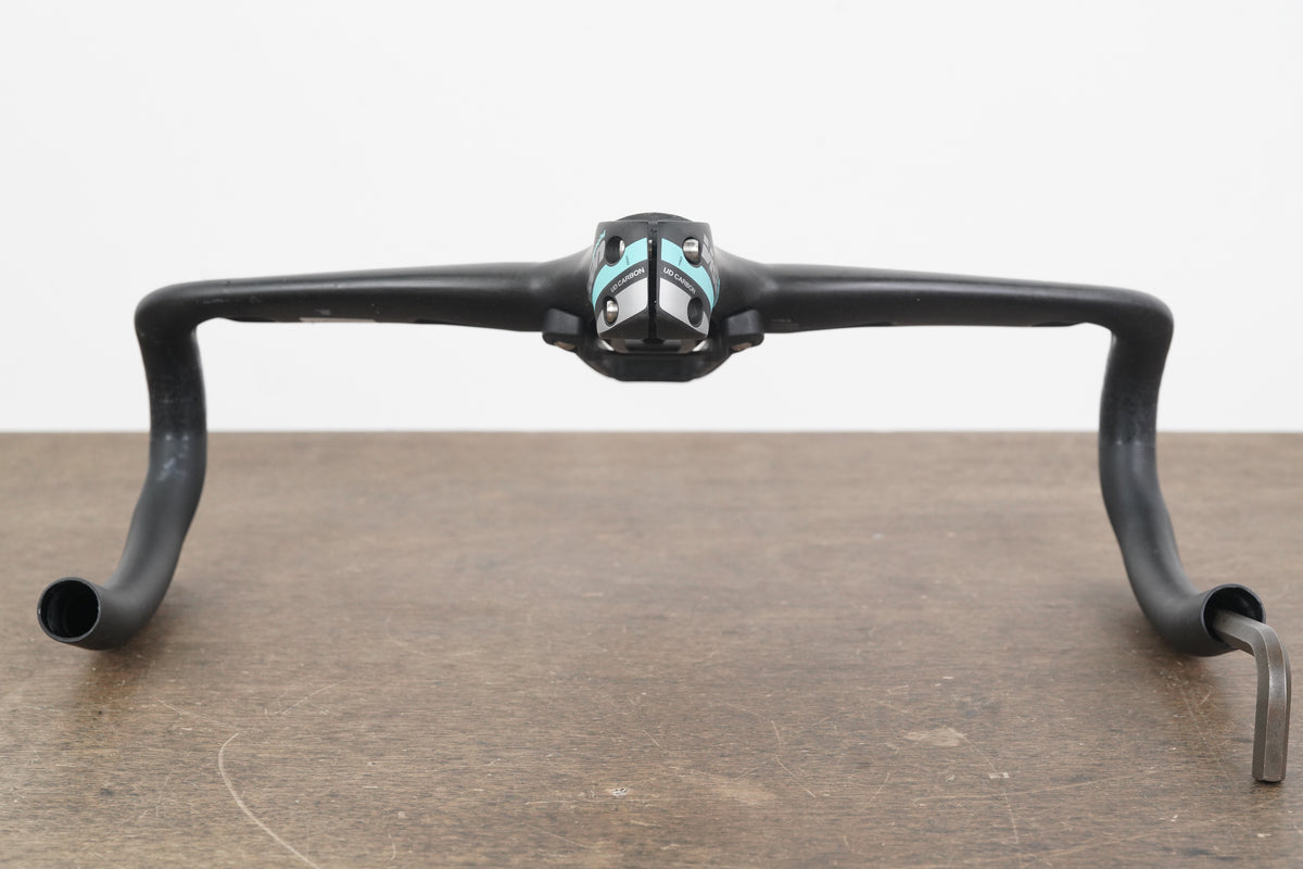40cm 100mm -6 Degree Vision Metron 5D Integrated Carbon Barstem Handlebar 1 1/8"