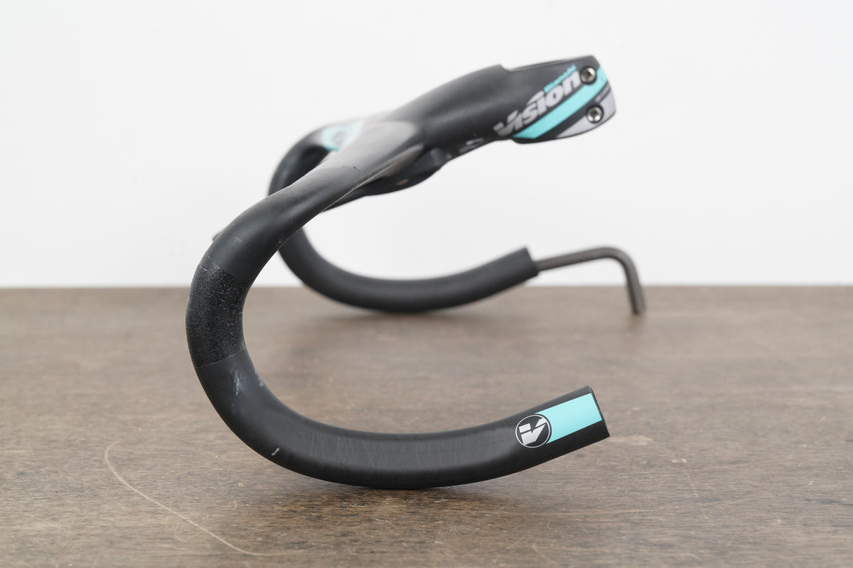 40cm 100mm -6 Degree Vision Metron 5D Integrated Carbon Barstem Handlebar 1 1/8"