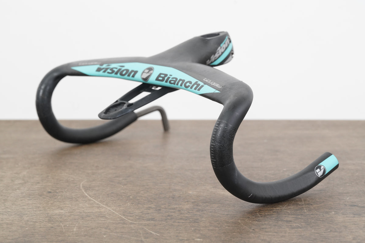 40cm 100mm -6 Degree Vision Metron 5D Integrated Carbon Barstem Handlebar 1 1/8"