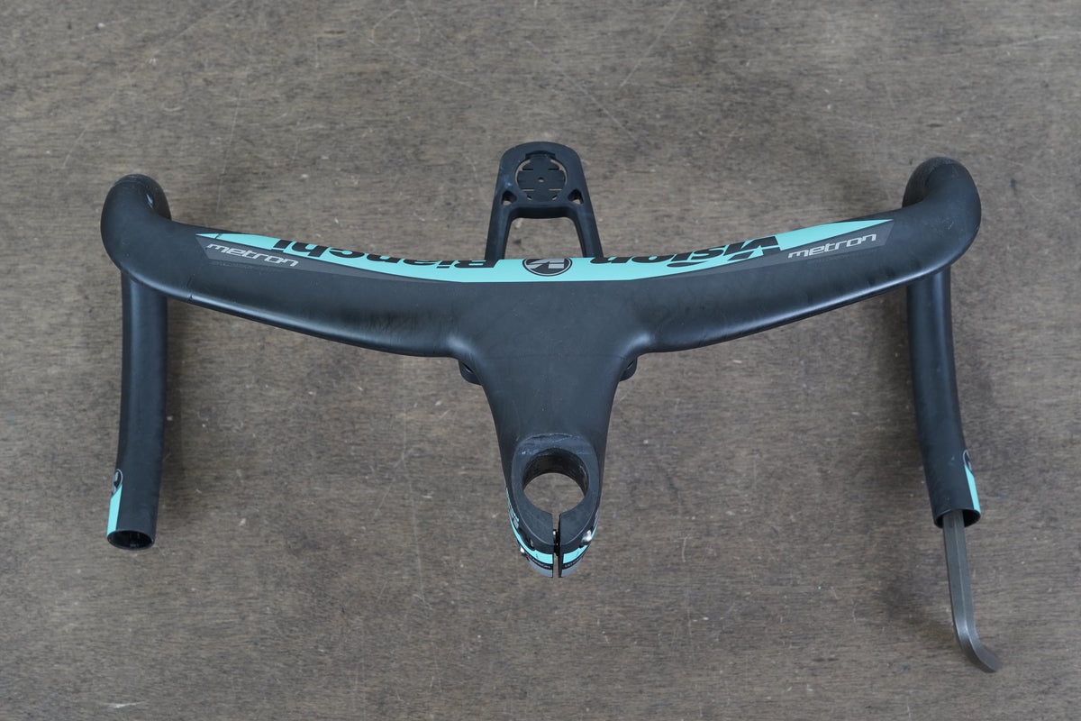 40cm 100mm -6 Degree Vision Metron 5D Integrated Carbon Barstem Handlebar 1 1/8"