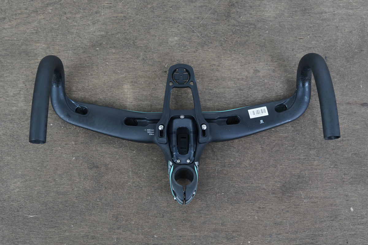 40cm 100mm -6 Degree Vision Metron 5D Integrated Carbon Barstem Handlebar 1 1/8"