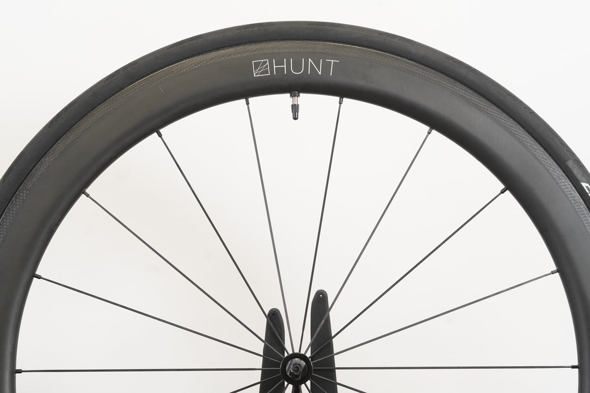 Hunt 50 Carbon Aero Wide Tubeless Clincher Rim Brake Wheelset SRAM XDR Speed