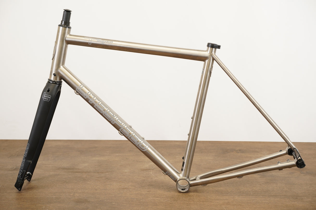 L (Large) Litespeed T5 ENVE Di2 Titanium Disc Brake Gravel Frameset
