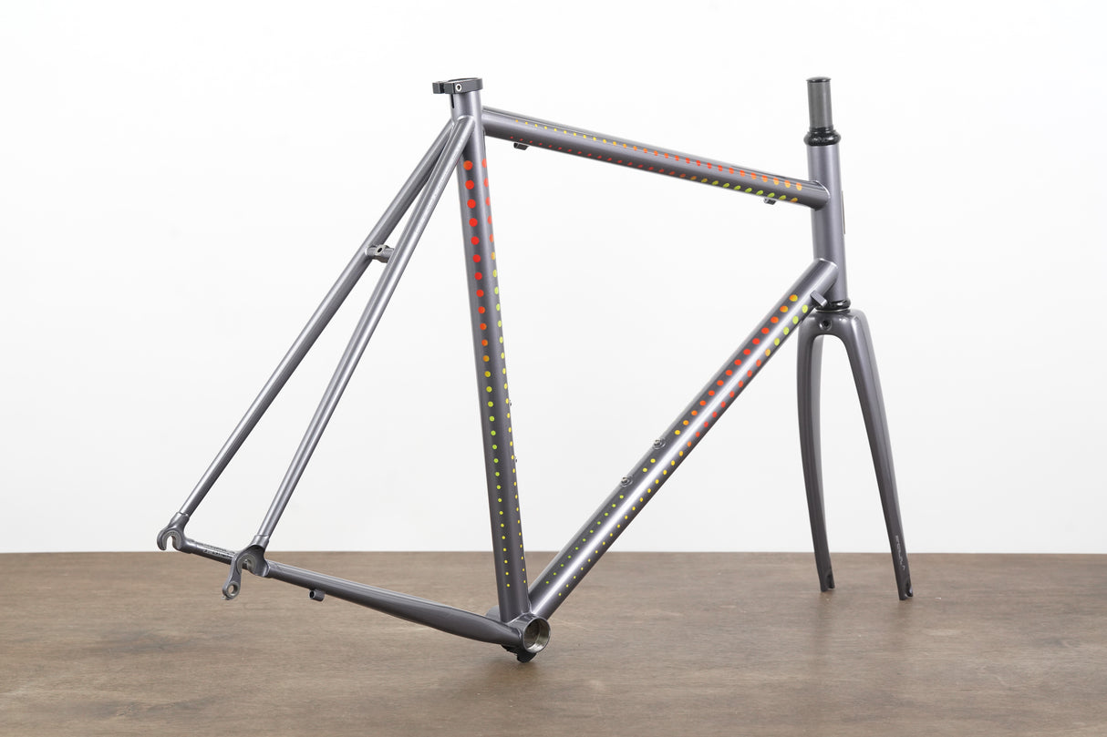 NEW 58cm Pegoretti Duende Mezzatazza Steel Rim Brake Frameset + Falz Fork