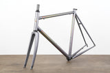NEW 58cm Pegoretti Duende Mezzatazza Steel Rim Brake Frameset + Falz Fork