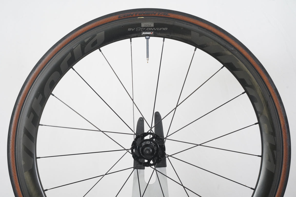 Vittoria Qurano 42/46 Carbon Tubeless Clincher Rim Brake Wheelset 11 Speed