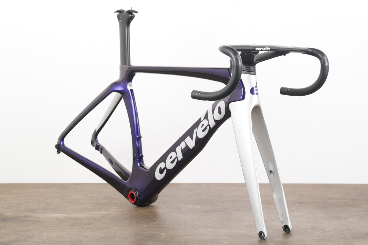 2023 49cm Cervelo S5 Carbon Aero Disc Brake Road Frameset + Cockpit