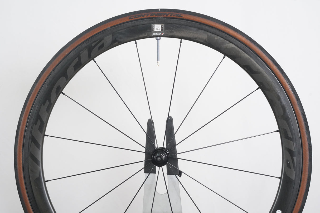 Vittoria Qurano 42/46 Carbon Tubeless Clincher Rim Brake Wheelset 11 Speed