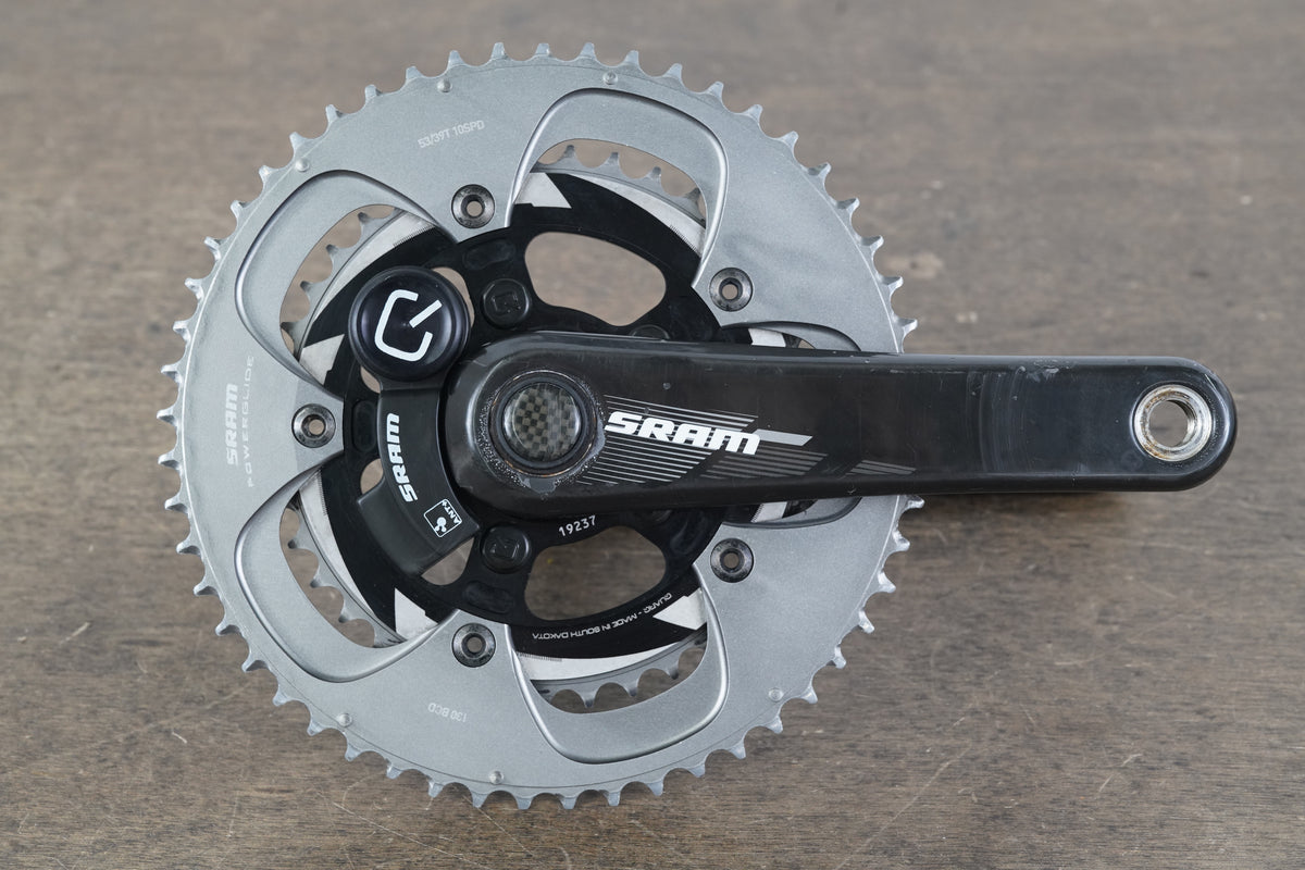 172.5mm 53/39T BB30 SRAM S900 Quarq Carbon Power Meter Crankset 793g *Defective*