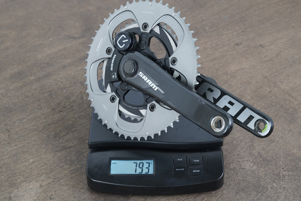 172.5mm 53/39T BB30 SRAM S900 Quarq Carbon Power Meter Crankset 793g *Defective*