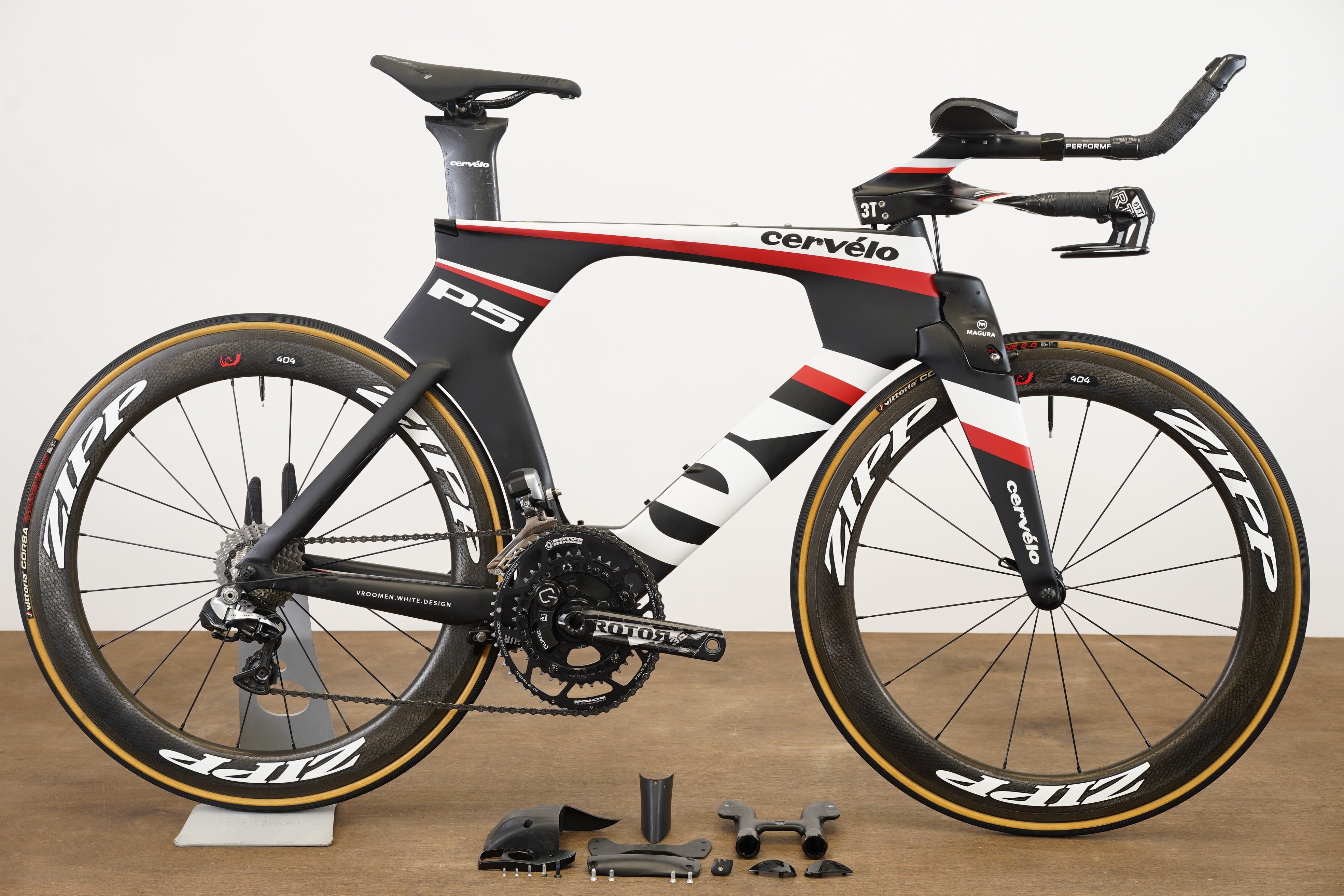 650C 45cm Cervelo P5 Dura-Ace 9070 Di2 Zipp 404 Carbon Triathlon