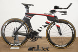 650C 45cm Cervelo P5 Dura-Ace 9070 Di2 Zipp 404 Carbon Triathlon Rim Brake Bike