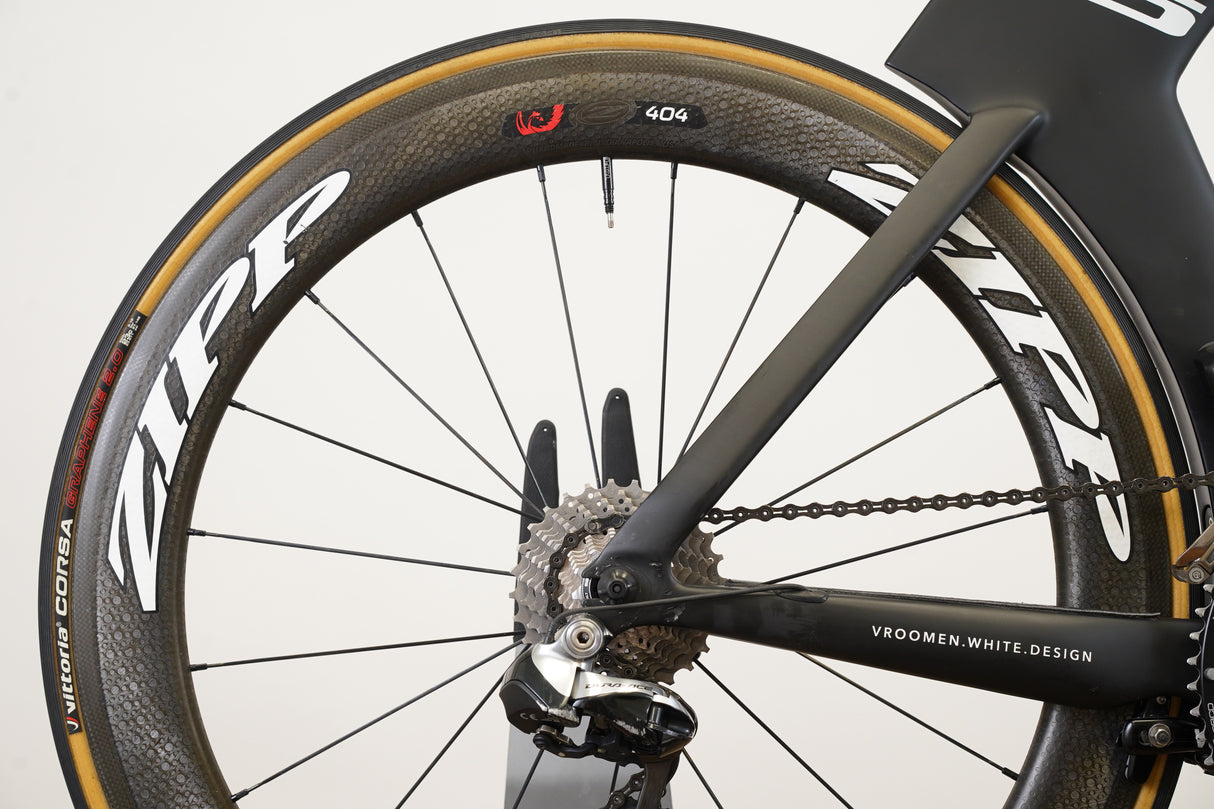 650C 45cm Cervelo P5 Dura-Ace 9070 Di2 Zipp 404 Carbon Triathlon Rim Brake Bike
