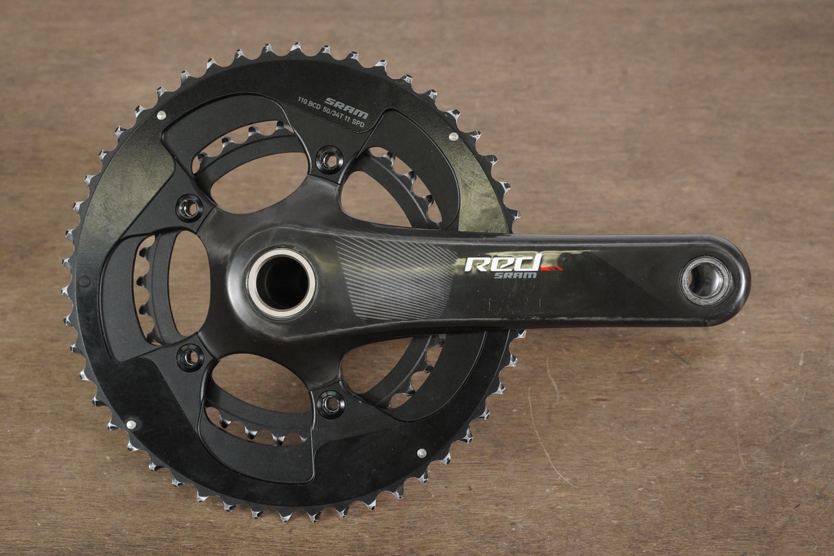 172.5mm 50/34T GXP SRAM Red 22 Stages Power Meter Carbon Crankset