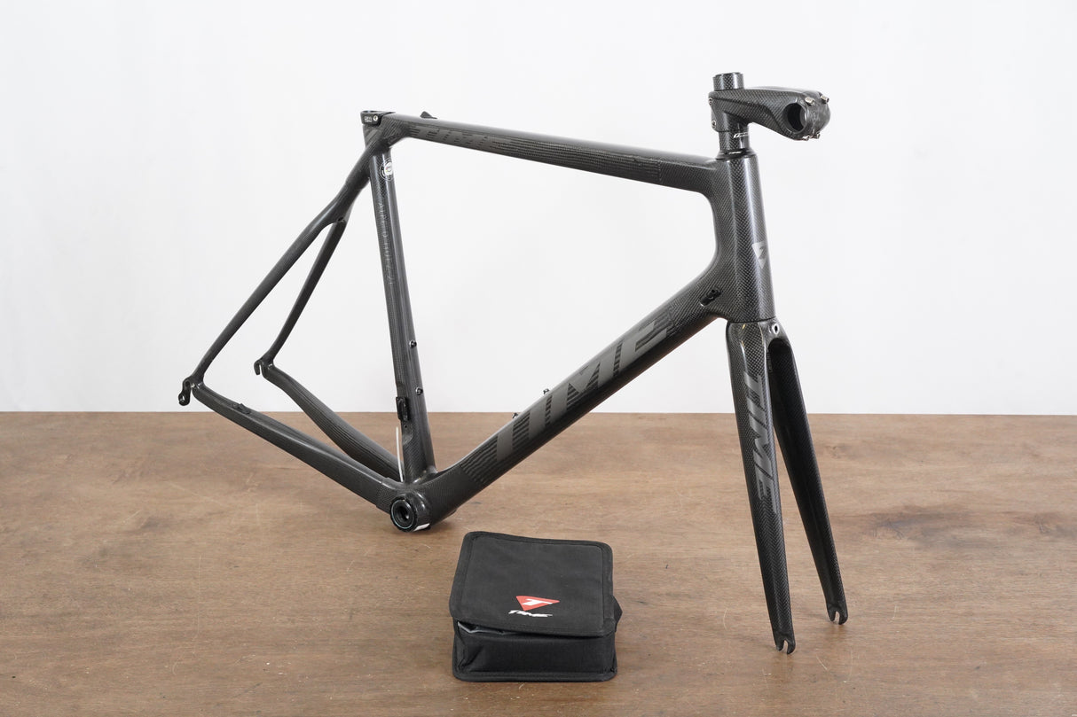 L (58cm) Time Alpe d'Huez 21 Carbon Rim Brake Road Frameset + Stem