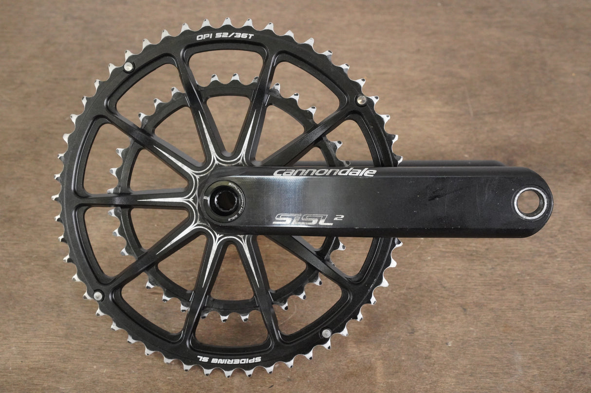 172.5mm 52/36T BB30 Cannondale Si Spidering Hollowgram Road Crankset