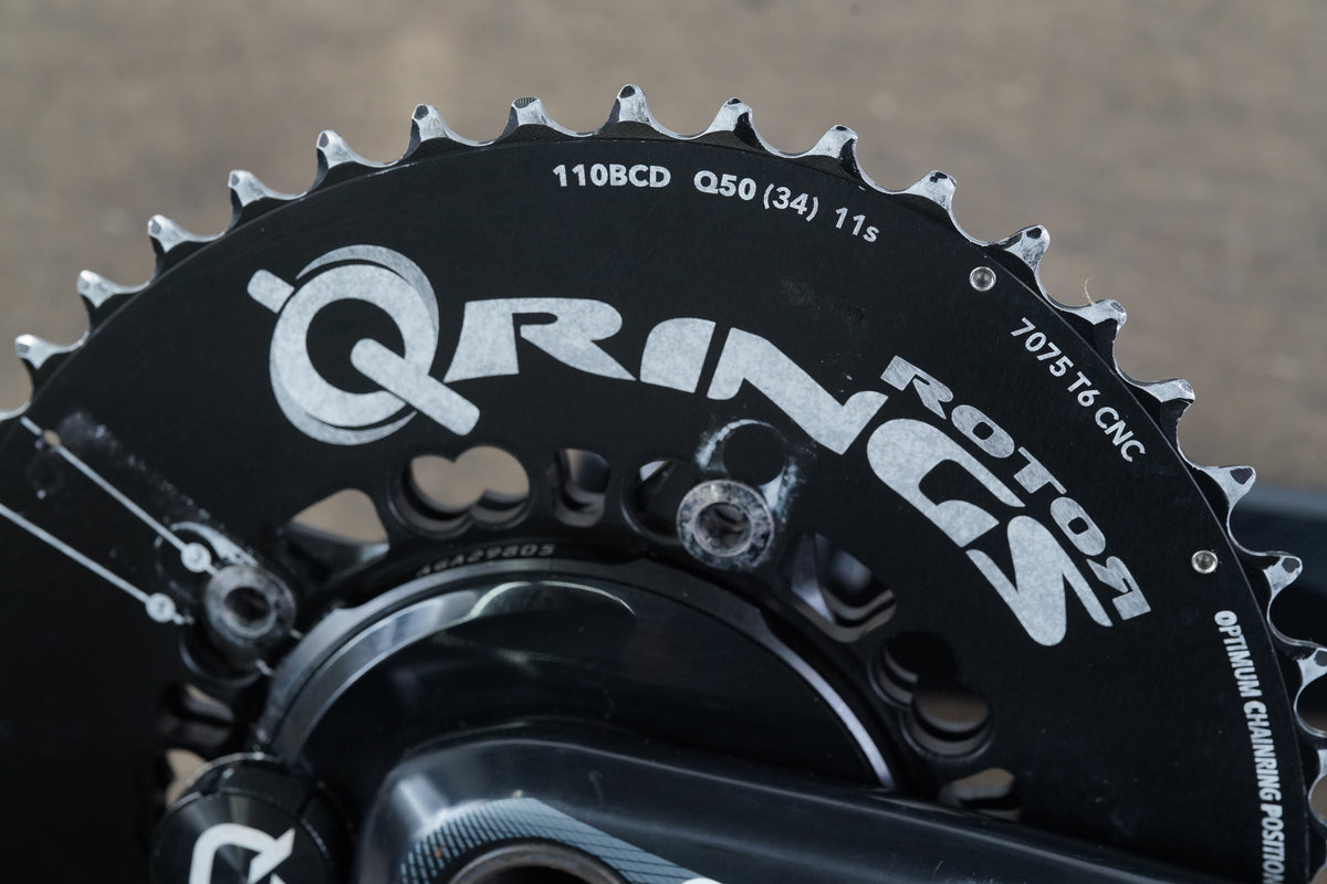 172.5mm 50/34T GXP Quarq DZero QRings Power Meter Road Crankset 743g