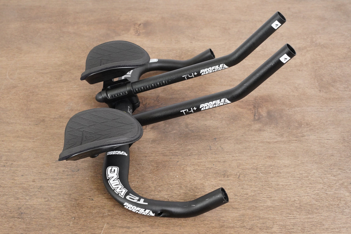 41cm Profile Design T2 Wing Alloy Basebar + T4+ Extensions TT Triathlon Handlebar