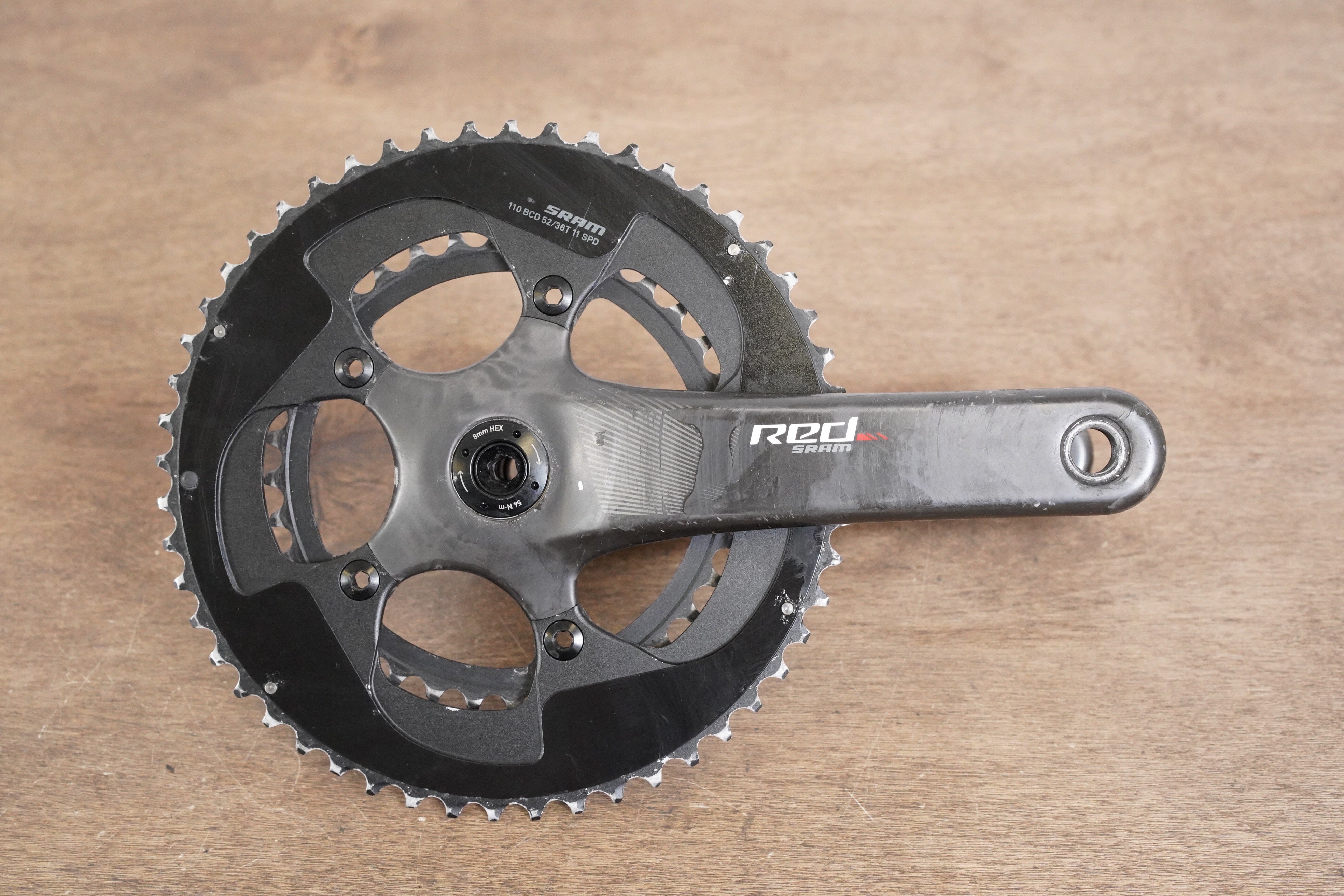 175mm 52/36T BB30 SRAM Red 22 Carbon Crankset – Elevate Cycling