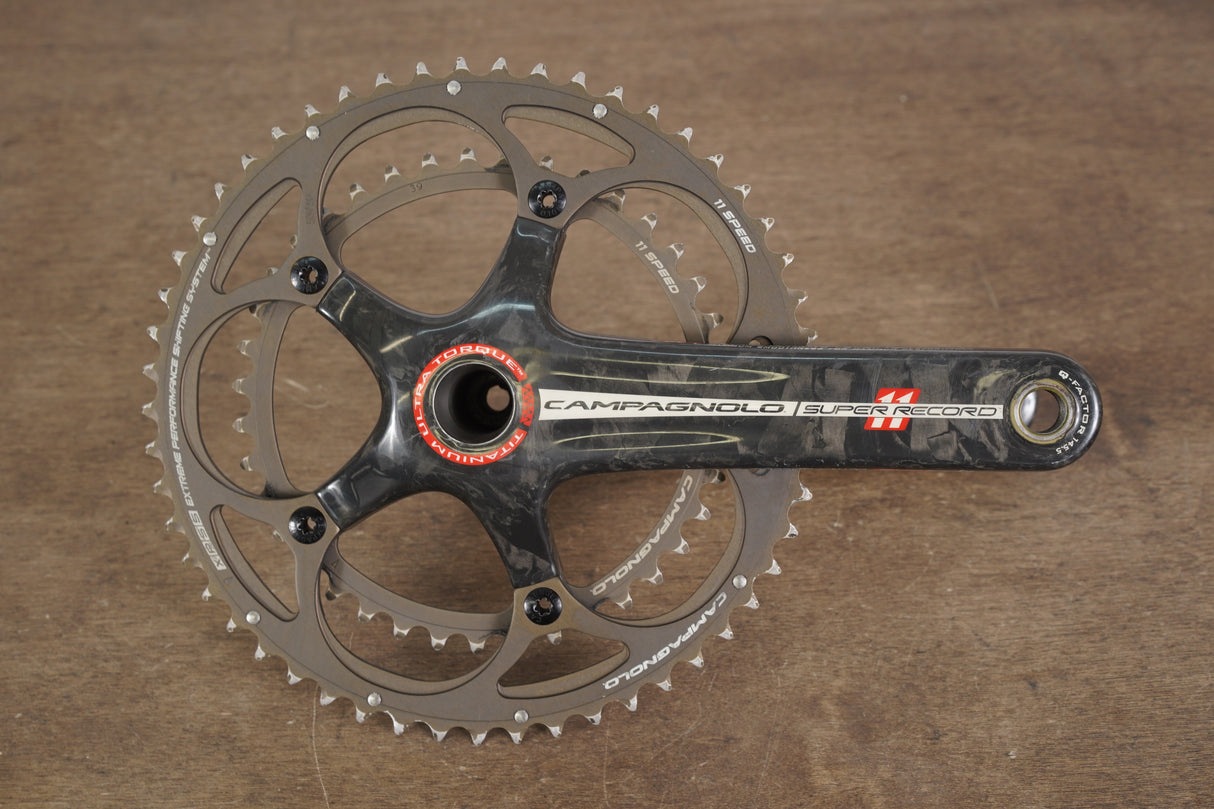 172.5mm 53/39T Campagnolo Super Record Titanium 11 Speed Carbon Crankset