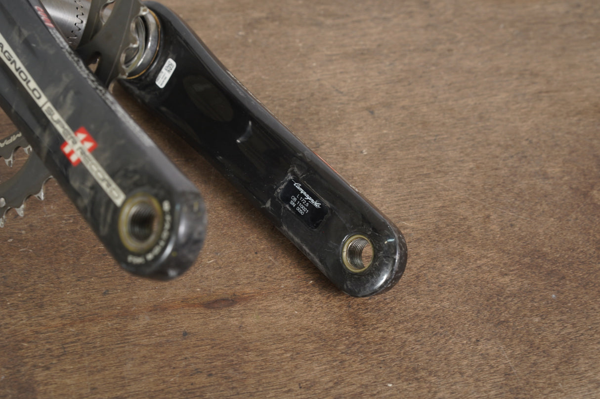 172.5mm 53/39T Campagnolo Super Record Titanium 11 Speed Carbon Crankset