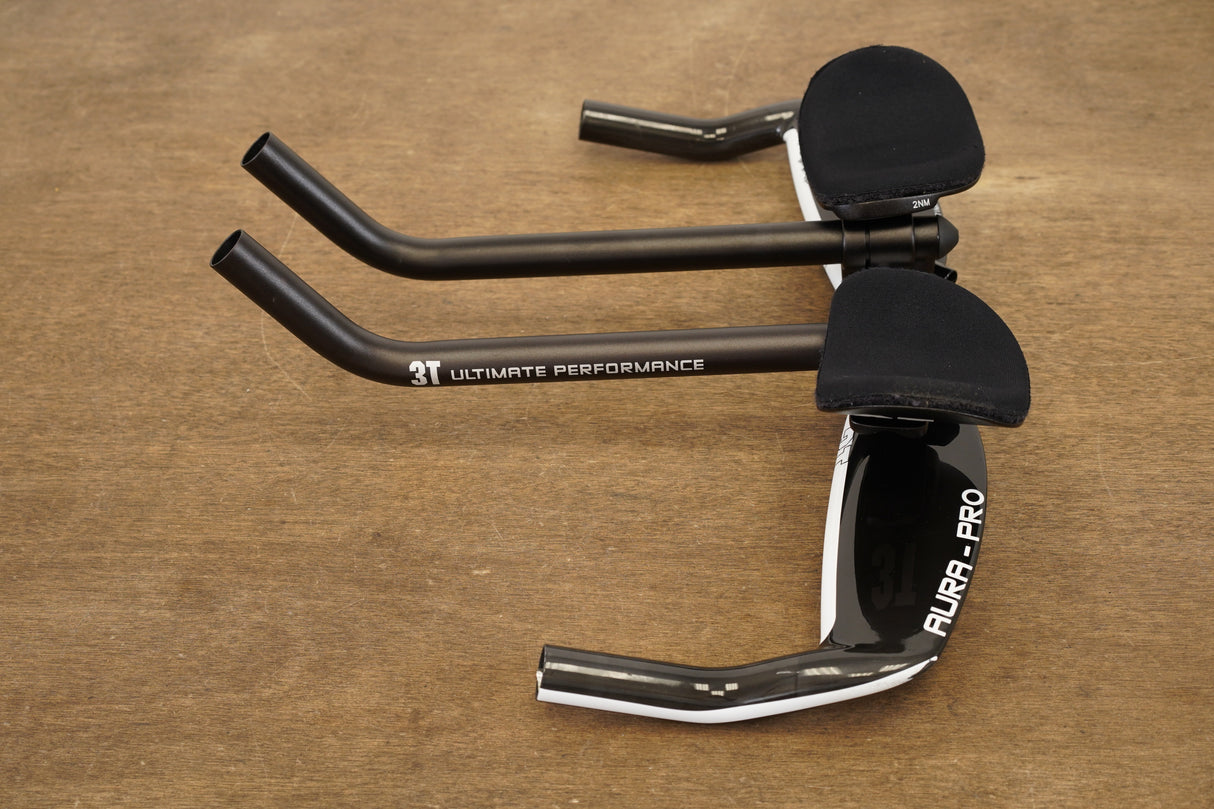 42cm 3T Aura Pro Carbon TT Triathlon Aero Base Bar Handlebar + Extensions 31.8mm