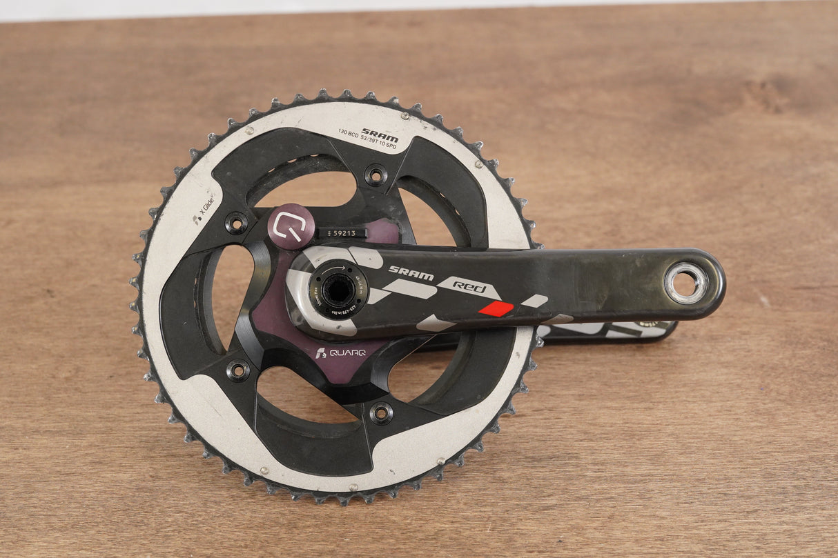 175mm 53/39T BB30 SRAM Red Quarq Carbon Power Meter 11 Speed Crankset