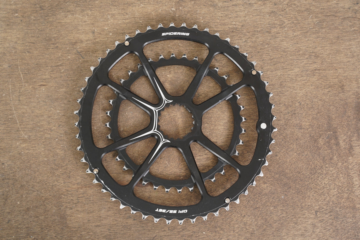 52/36T Cannondale Spidering OPI 8-Arm Chainrings For Cannondale Si Hollowgram
