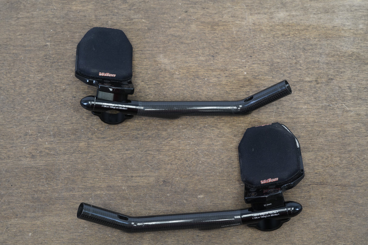 Vision Carbon Pro Carbon Extensions TT Triathlon Handlebar + Pads