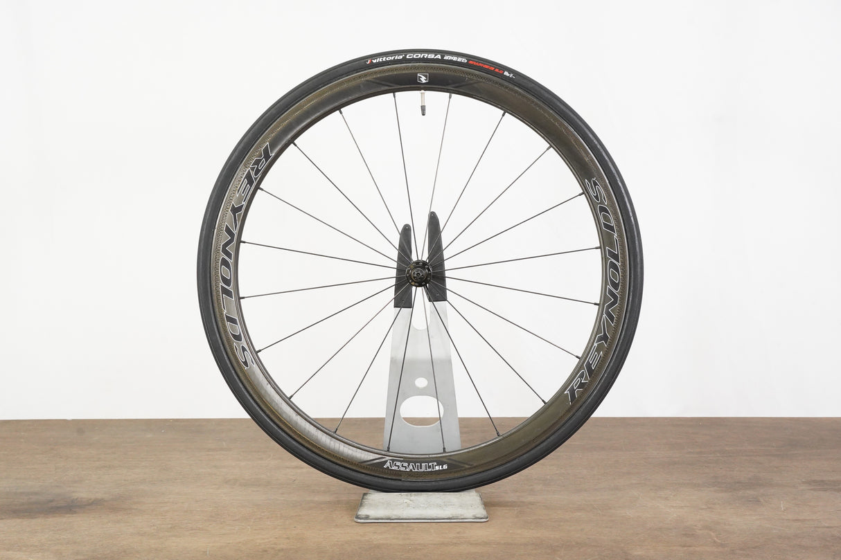 FRONT Reynolds Assault SLG Carbon Clincher Rim Brake Wheel