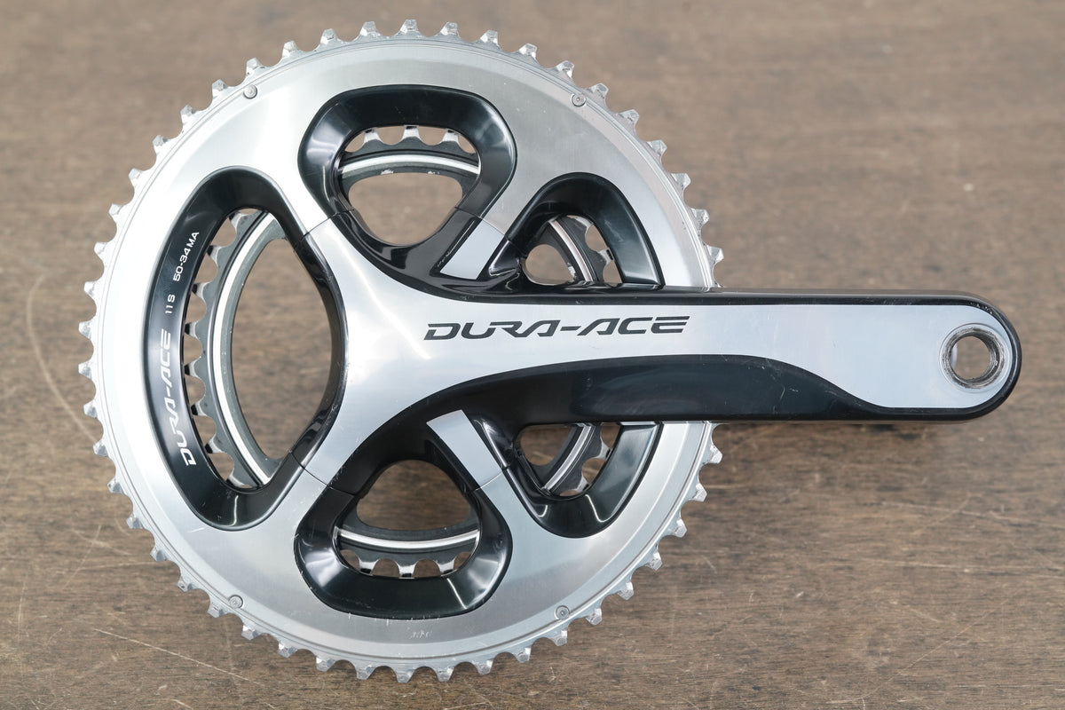 170mm 50/34T Shimano Dura-Ace FC-9000 11 Speed Crankset 619g