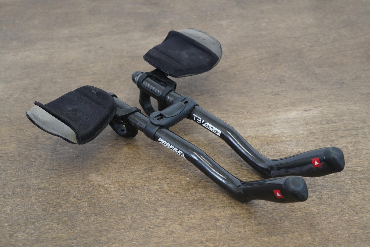 Profile Design T3+ Carbon Extensions + Elbow Pads TT Triathlon