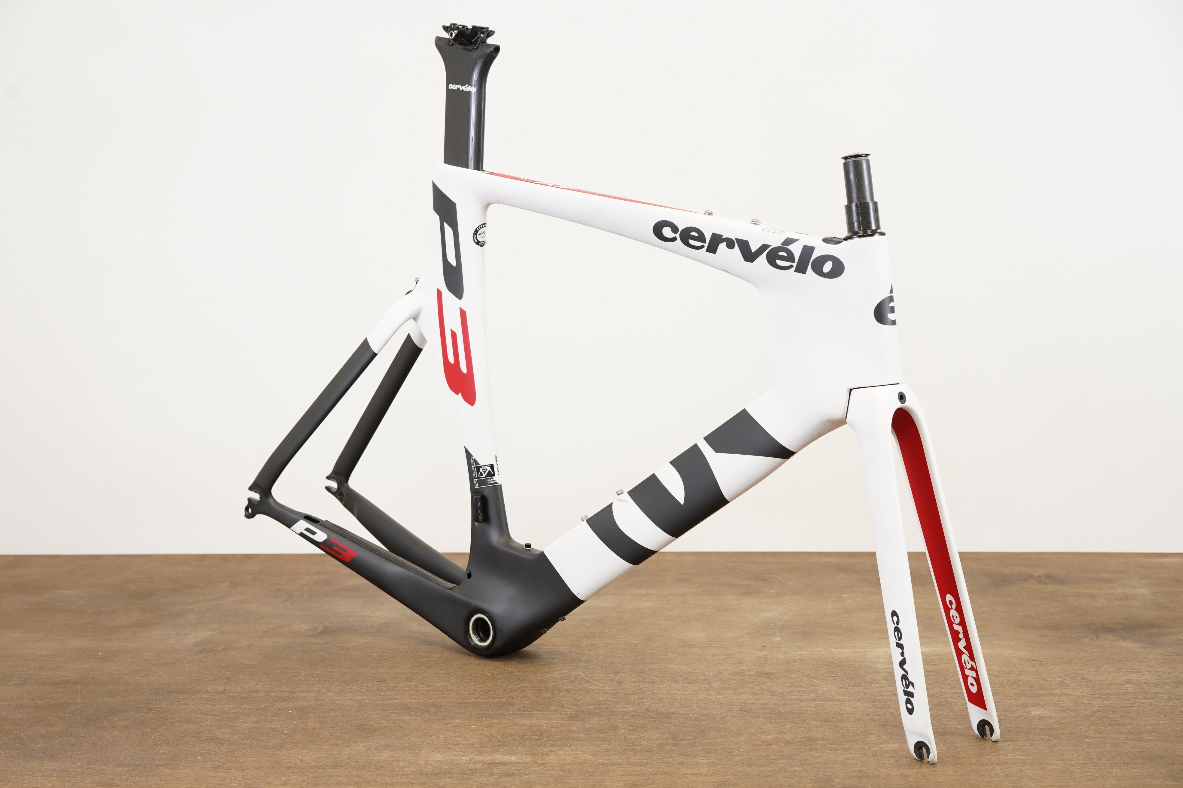 58cm Cervelo P3 Carbon Aero Rim Brake TT Triathlon Frameset