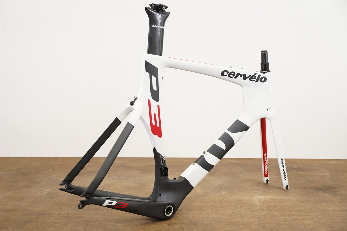 58cm Cervelo P3 Carbon Aero Rim Brake TT Triathlon Frameset