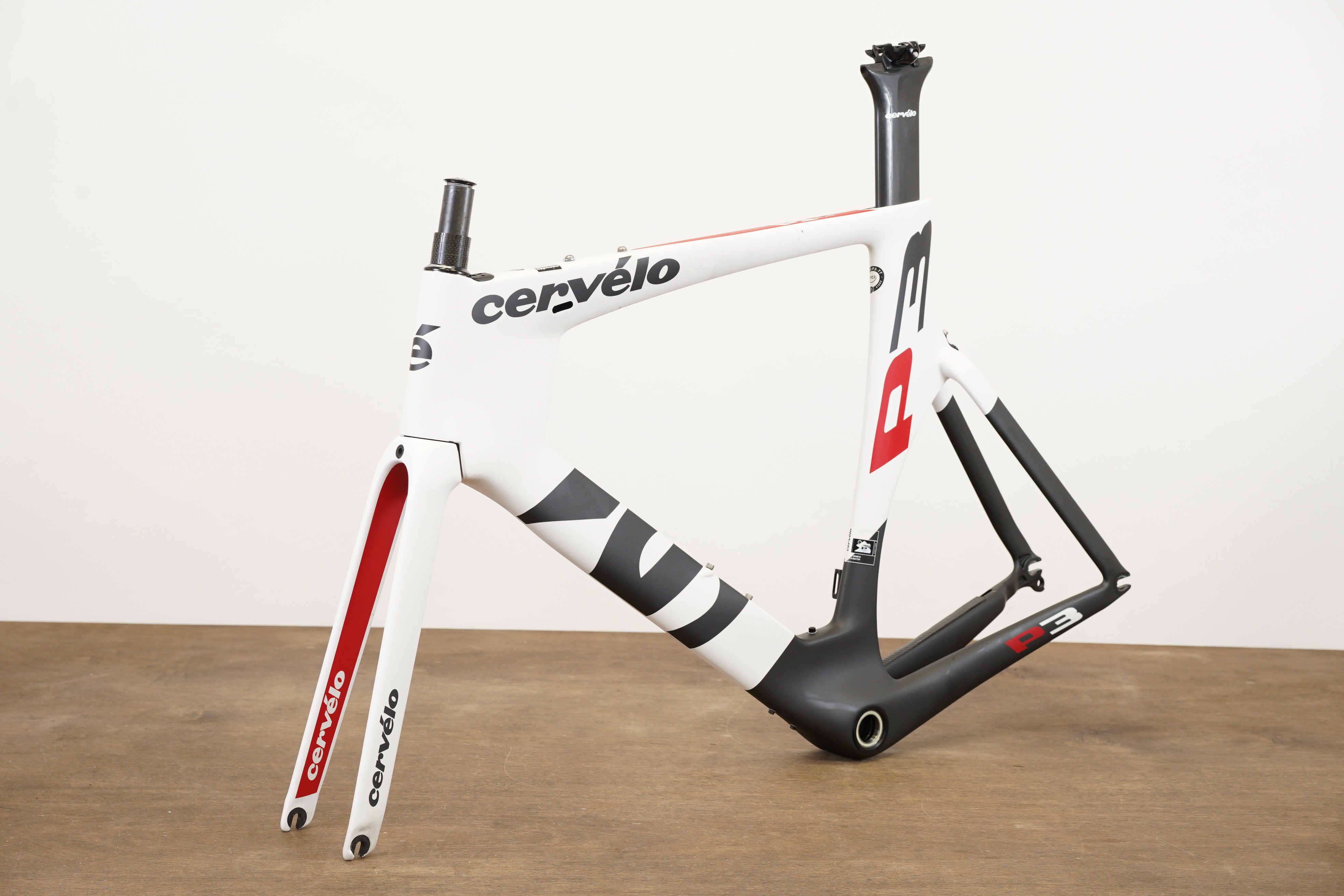 58cm Cervelo P3 Carbon Aero Rim Brake TT Triathlon Frameset