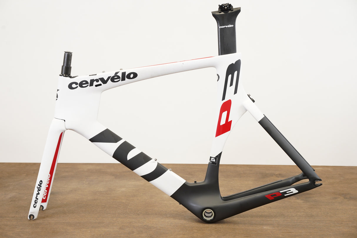 58cm Cervelo P3 Carbon Aero Rim Brake TT Triathlon Frameset