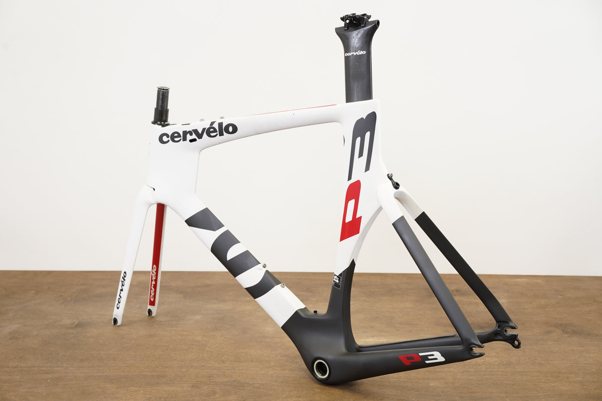 58cm Cervelo P3 Carbon Aero Rim Brake TT Triathlon Frameset