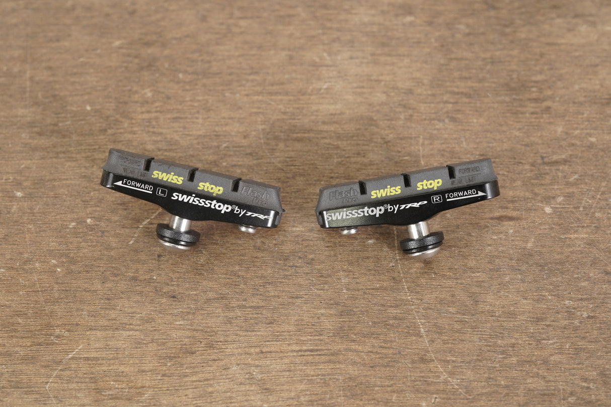 (1 Pair) SwissStop Flash Pro Carbon Rim Brake Pads + Carriers